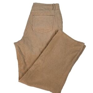 Chaps Corduroy Pants Women's Tan Straight Leg‎ High Rise Size  16 Flat Front Zip
